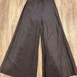 Boutique: Leather pleated pants